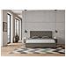 Letto Contenitore Imbottito 180x210 Similpelle Cappuccino Priya - Foto miniatura 4