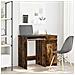 Scrivania Rovere Fumo 86x49x76 cm in Legno Multistrato - Foto miniatura 1