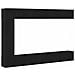 Set di mobili TV da 7 pezzi a muro in legno ingegnerizzato rovere nero - Foto miniatura 1