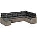 Set di Divani da Giardino  8 Pezzi con Cuscini Grigio Polyrattan, Divano da Giardino  2 Posti con Cuscini Grigio Polyrattan - Foto miniatura 1