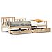 Dormeuse con Cassetti 90x200 cm Legno Massello Pino - Foto miniatura 1