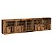 Credenza con luci LED Legno vecchio 283x37x67 cm Legno ingegnerizzato - Foto miniatura 1