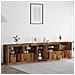 Credenza con luci LED Legno vecchio 283x37x67 cm Legno ingegnerizzato - Foto miniatura 2