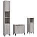 Set Mobili da Bagno 3 pz Grigio Sonoma in Legno Multistrato - Foto miniatura 1
