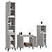 Set Mobili da Bagno 3 pz Grigio Sonoma in Legno Multistrato - Foto miniatura 4