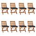 Lusso Casadino -  Sedie Da Giardino Pieghevoli Con Cuscini 8 Pz Massello Di Teak - Foto miniatura 2