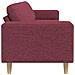 Set di divani Rosso vino Tessuto - Foto miniatura 5