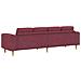 Set di divani Rosso vino Tessuto - Foto miniatura 6