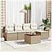 Set Divano da Giardino 6 pcs Beige e bianco - Foto miniatura 2