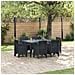 Set da Pranzo per Giardino 7 pcs Antracite Rattan Polt - Foto miniatura 2