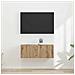 Mobile TV da parete 2 pcs Rovere Artigianale 60 x 31 x 29.5 cm - Foto miniatura 2