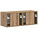 Mobile TV da parete 2 pcs Rovere Artigianale 60 x 31 x 29.5 cm - Foto miniatura 9