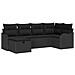 Set Divano da Giardino con cuscino 6 pcs Nero Poly Rattan - Foto miniatura 1