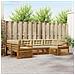 Set divani 6 pcs Naturale e Beige Legno di Acacia Massello - Foto miniatura 2