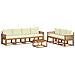 Set di divani da esterno con cuscino 8 pcs Naturale e Crema - Foto miniatura 1