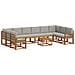 Set di divani da esterno 11 pcs Grigio Naturale e Chiaro - Foto miniatura 1