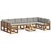 Set di divani da esterno 11 pcs Grigio Naturale e Chiaro - Foto miniatura 3