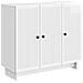 Credenza Bianco Lucido 89 x 34,5 x 80 cm Legno ingegnerizzato - Foto miniatura 1