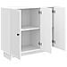 Credenza Bianco Lucido 89 x 34,5 x 80 cm Legno ingegnerizzato - Foto miniatura 3