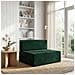 Divano Letto Pieghevole Verde Scuro 70 x 80 x 60 cm Tessuto - Foto miniatura 2