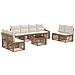 Set Divano da Giardino 9 pcs Beige polyrattan - Foto miniatura 1
