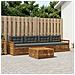 Set di divani da esterno con cuscino 5 pcs Naturale e Antracite - Foto miniatura 2