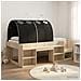Letto alto per bambini con storage 3 pz Rovere Sonoma e Nero - Foto miniatura 2