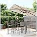 Set da Bar da Giardino 7 pz Grigio in Polyrattan - Foto miniatura 2