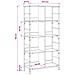 Libreria Rovere artigianale 78,5 x 33 x 153 cm metallo PB - Foto miniatura 8