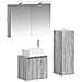 Set di mobili per il bagno 4 pcs Sonoma grigio - Foto miniatura 1