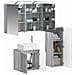 Set di mobili per il bagno 4 pcs Sonoma grigio - Foto miniatura 2
