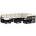 Set Divano da Giardino 11 pz Nero polyrattan - Foto miniatura 1
