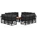 Set Divano da Giardino 13 pz Nero e Grigio scuro polyrattan - Foto miniatura 1
