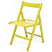 Sedia Pieghevole In Faggio Di Alta Qualita Colore Giallo 43x48xh. 79 Cm - Foto miniatura 2