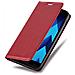 Custodia Compatibile Con Samsung Galaxy A3 2017 In Rosso Mela - Coperchio Protettiva Con Chiusura Magnetica, Funzione Stand E Tasca Per Le Carte - Foto miniatura 3