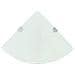 Scaffali Angolari 2 Pz Supporti Cromati E Vetro Bianco 25x25 Cm - Foto miniatura 1