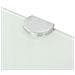 Scaffali Angolari 2 Pz Supporti Cromati E Vetro Bianco 25x25 Cm - Foto miniatura 6