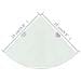 Scaffali Angolari 2 Pz Supporti Cromati E Vetro Bianco 25x25 Cm - Foto miniatura 7