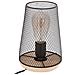 Lampada In Metallo E Legno - H. 23 Cm - Nera - Foto miniatura 2