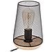 Lampada In Metallo E Legno - H. 23 Cm - Nera - Foto miniatura 1