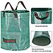 2 Pezzi 120l Grandi Sacchi Rifiuti Dei Giardini (h76cm D45cm) E 1 Guanti Da Giardinaggio Giardino Dei Rifiuti Spazzatura Sacco Del Sacchetto Riutilizzabile Giardino Rifiuti Sack Impermeabili Sacchi Per Rifiuti Spazzatura Con Maniglie Antistrappo Foglia - Foto miniatura 3