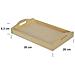 Piccolo Vassoio Legno Con Maniglie | 30 X 20 X 6,3 Cm | Per Servire Cibo, Colazione, Caffè E Dolci | Perfetto Per Decorare La Cucina, Soggiorno E Sala Da Pranzo | Decoupage - Foto miniatura 5