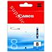CLI-8C Cartuccia Originale Ciano per Canon Pixma iP3300 Capacità 850 Pagine - Foto miniatura 3