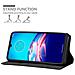 Custodia Compatibile Con Motorola Moto E6s 2020 In Nero Di Notte - Coperchio Protettiva Con Chiusura Magnetica, Funzione Stand E Tasca Per Le Carte - Foto miniatura 2