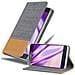 Custodia Compatibile Con Samsung Galaxy A8 2015 In Grigio Chiaro Marrone - Coperchio Protettiva Con Chiusura Magnetica, Funzione Stand E Tasca Per Le Carte - Foto miniatura 1