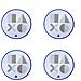 Playstation 5 Sottobicchieri /coasters Game Tondi Bianco E Argento Ps5 - Set 4 Pcs - Paladone - Foto miniatura 1