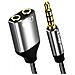 Adattatore Audio Jack 3,5 Mm A 2 Jack 3,5 Mm Femmina Linq Per Cuffie E Microfono - Foto miniatura 4