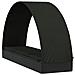 Lettino Con Tetto Rotondo Nero 211x57x140 Cm Polyrattan - Foto miniatura 6
