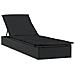 Lettino Con Tetto Rotondo Nero 211x57x140 Cm Polyrattan - Foto miniatura 7