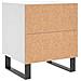 Comodino Bianco 40x35x47,5 Cm In Legno Multistrato - Foto miniatura 7